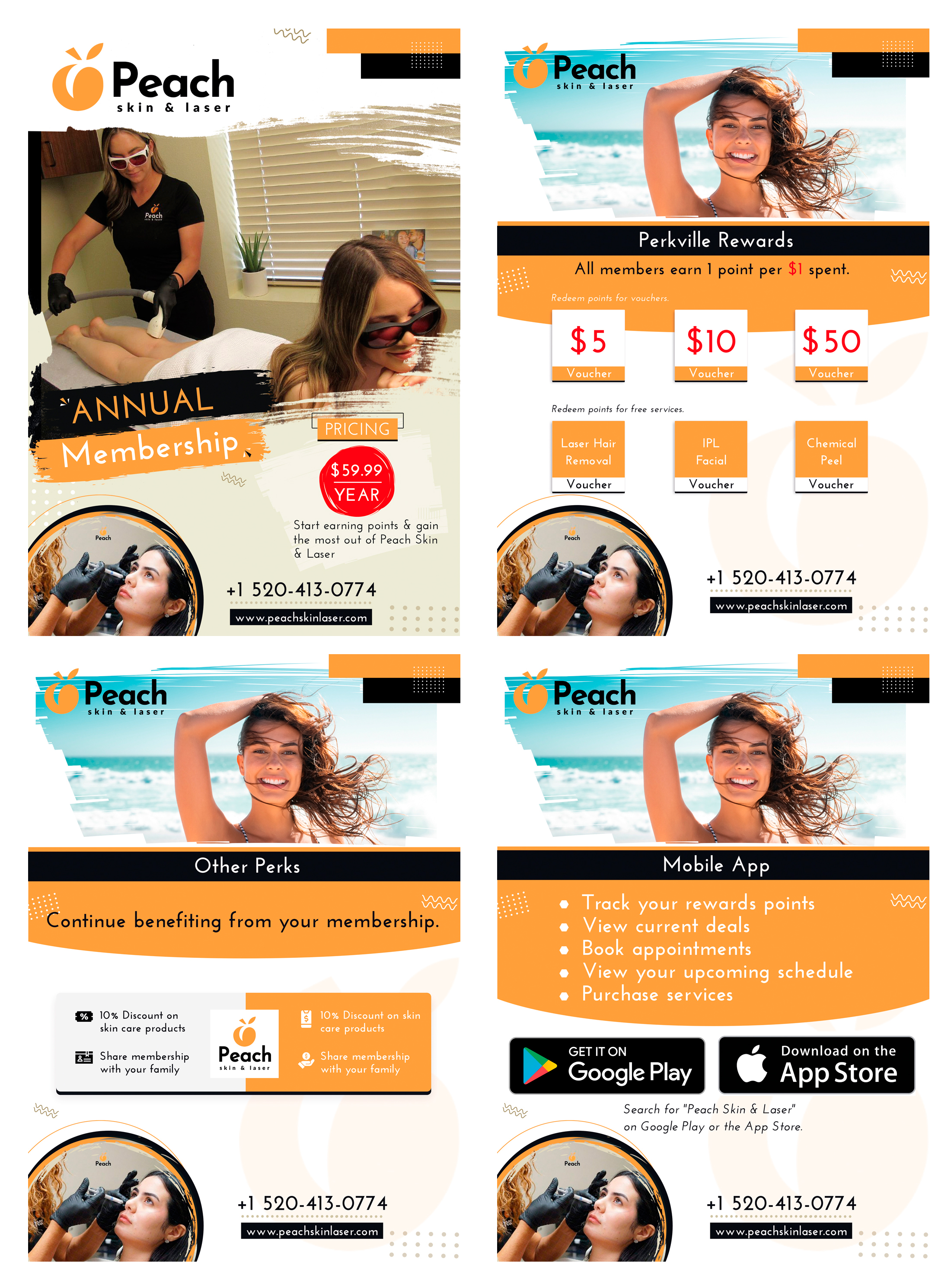 Diseño de Flyer por tanya_gaysina59 para Peach Skin & Laser | Diseño #27654656