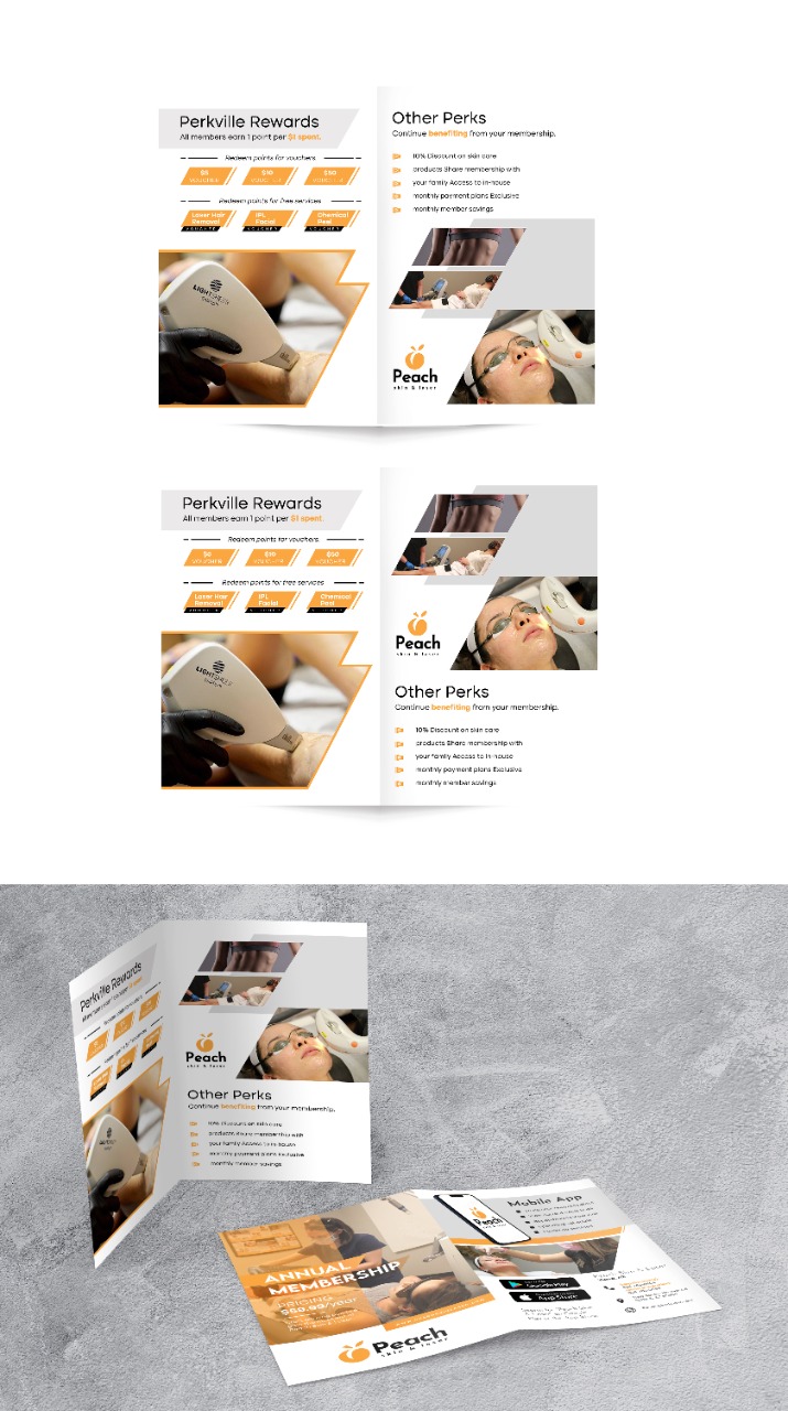Diseño de Flyer por debdesign para Peach Skin & Laser | Diseño #27642797