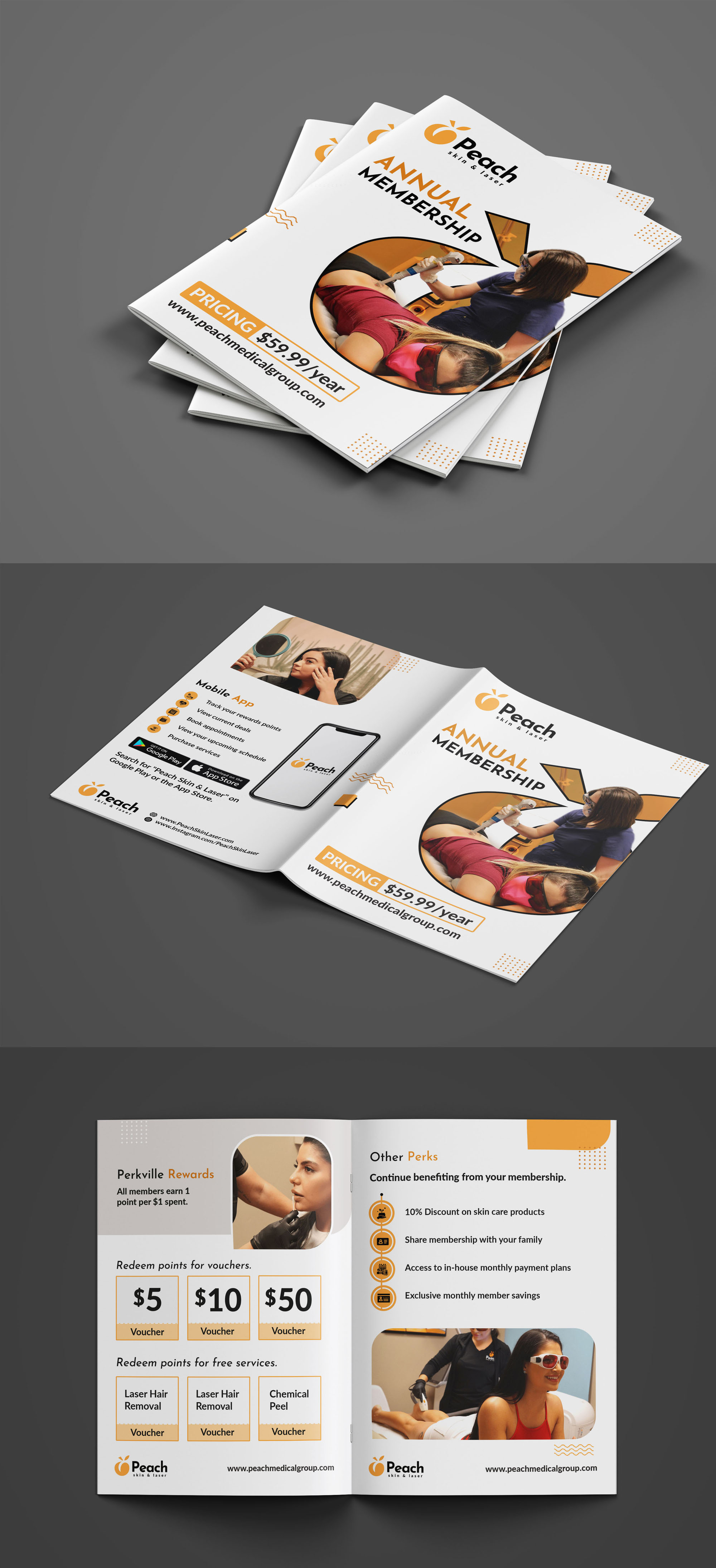 Diseño de Flyer por debdesign para Peach Skin & Laser | Diseño #27643464