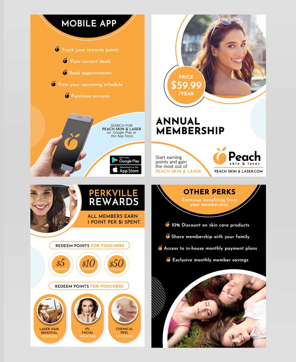 Diseño de Flyer por DA. para Peach Skin & Laser | Diseño #27642947