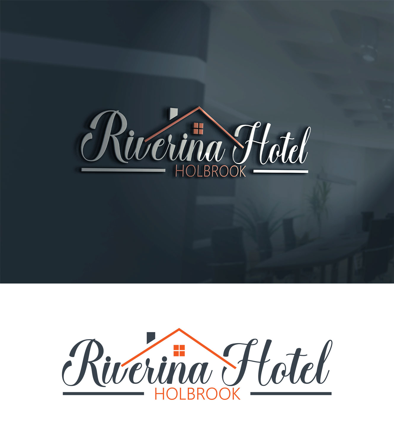 Logo Design by u2square for Riverina hotel  | Design #27639277