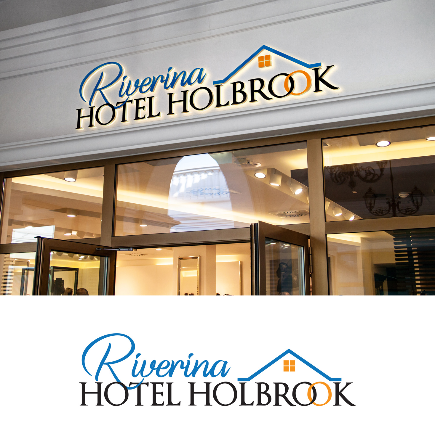 Logo Design by u2square for Riverina hotel  | Design #27639279