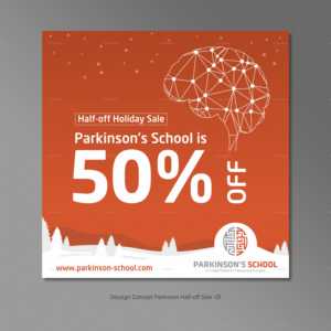 Half-off Holiday Sale: Parkinson's School | Graphic Design by D Creative