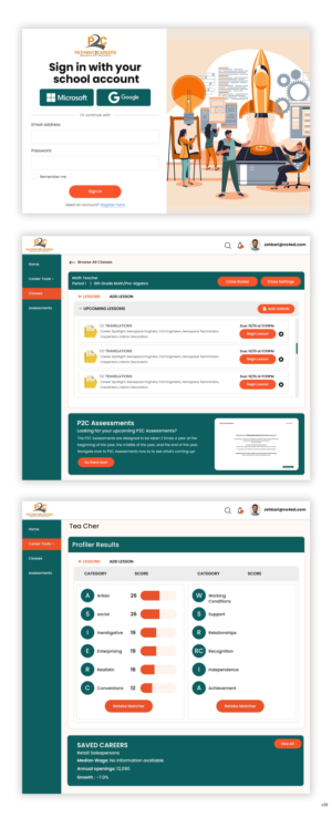 Career-focused learning application platform | Web Design by pb