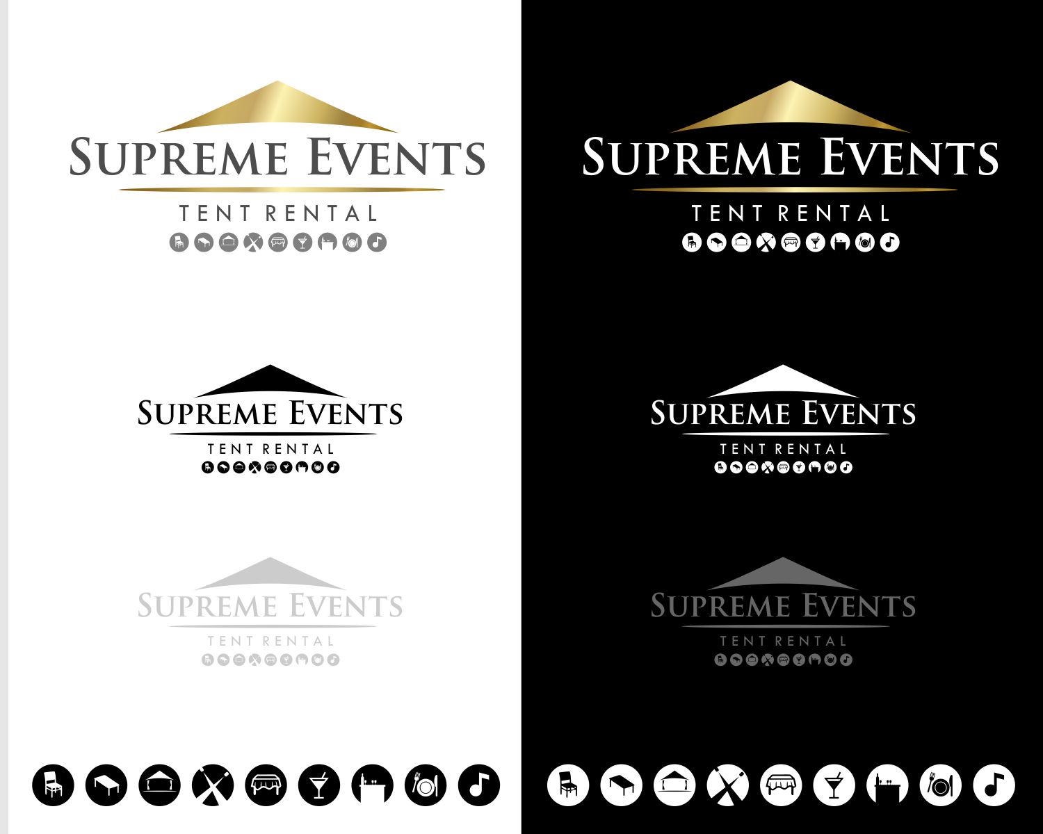 Diseño de Logo por DesignMX (Renan Mejia) para Supreme Events Tent Rental Ltd  | Diseño #27676337