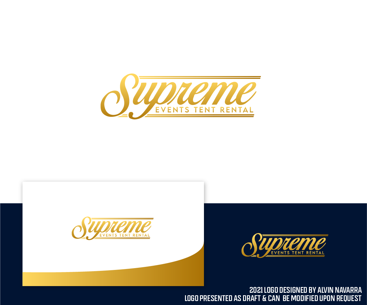 Logo Design by alvinnavarra for Supreme Events Tent Rental Ltd  | Design #27666468