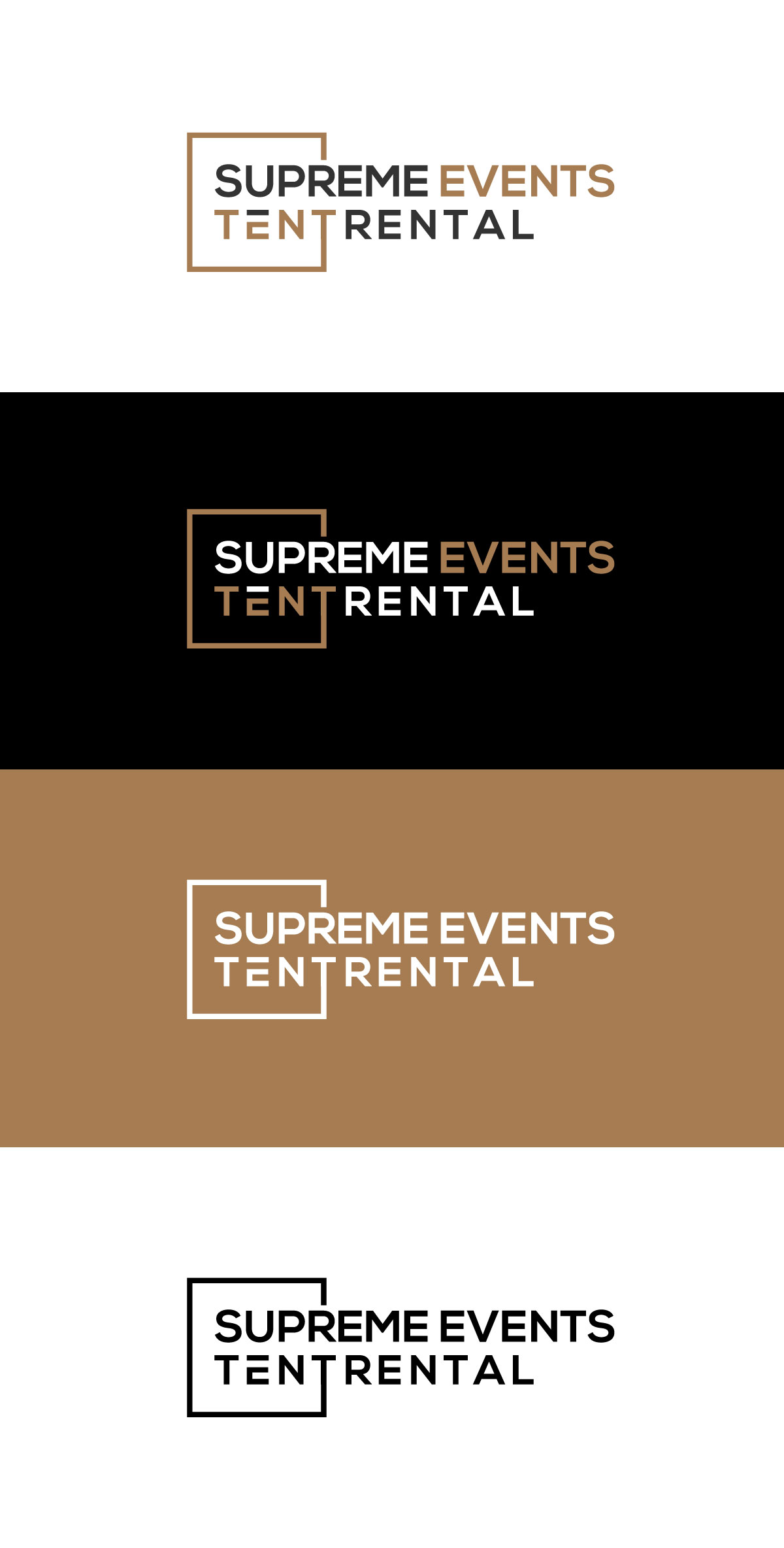 Logo Design by Runner247 for Supreme Events Tent Rental Ltd  | Design #27663277