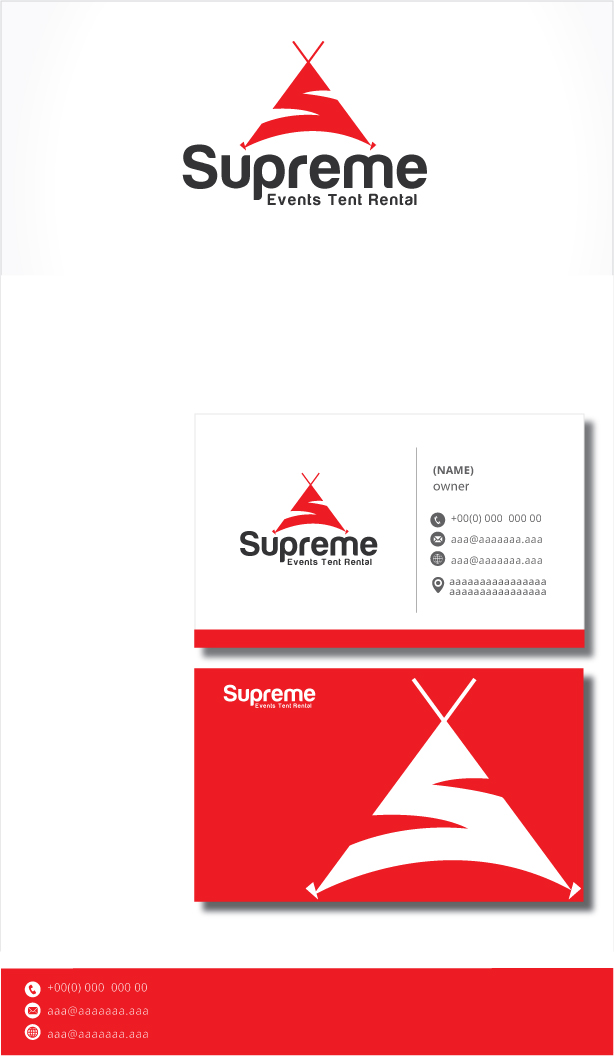 Logo Design by zebronicgraphic for Supreme Events Tent Rental Ltd  | Design #27649374