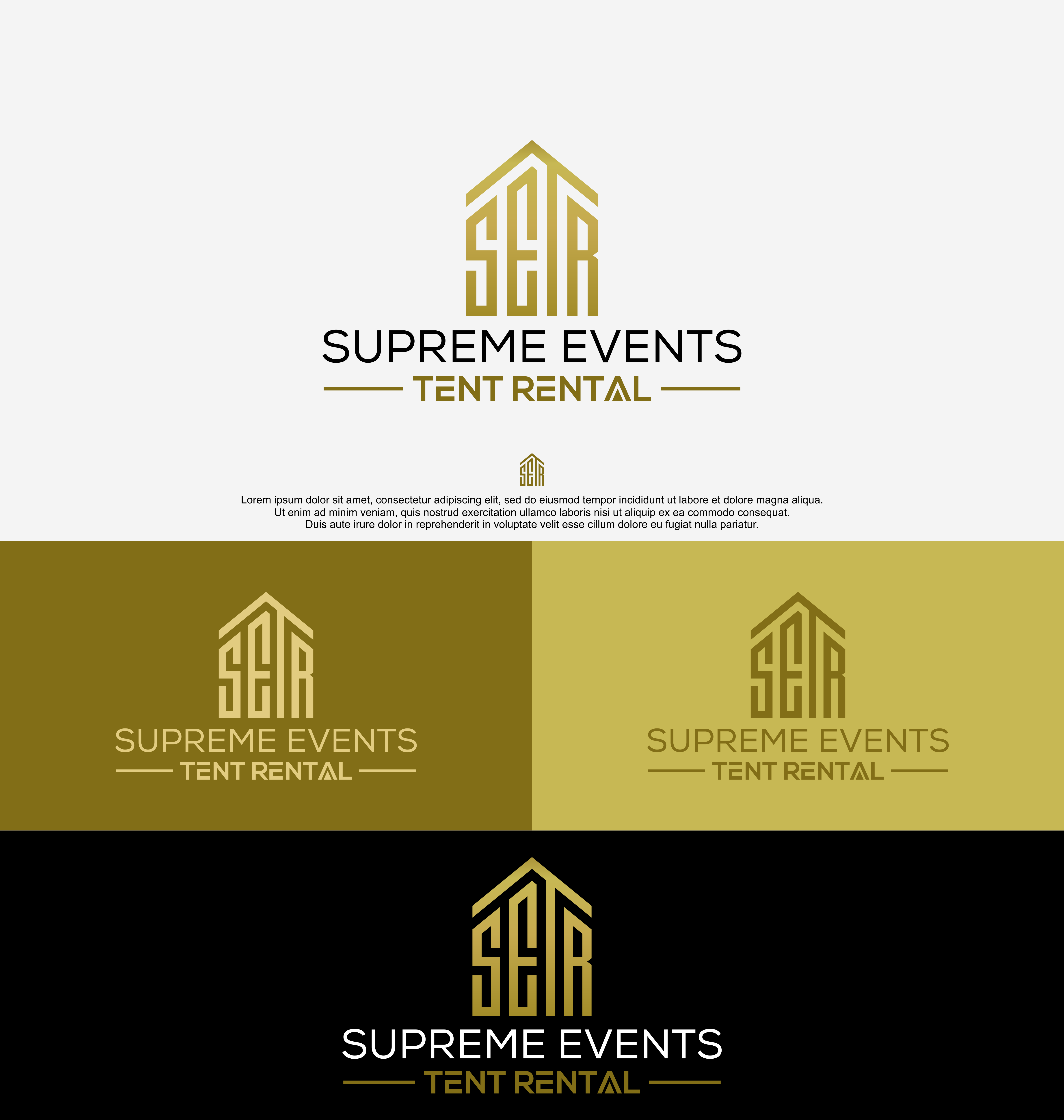 Diseño de Logo por QILLASOFT-Design para Supreme Events Tent Rental Ltd  | Diseño #27659591