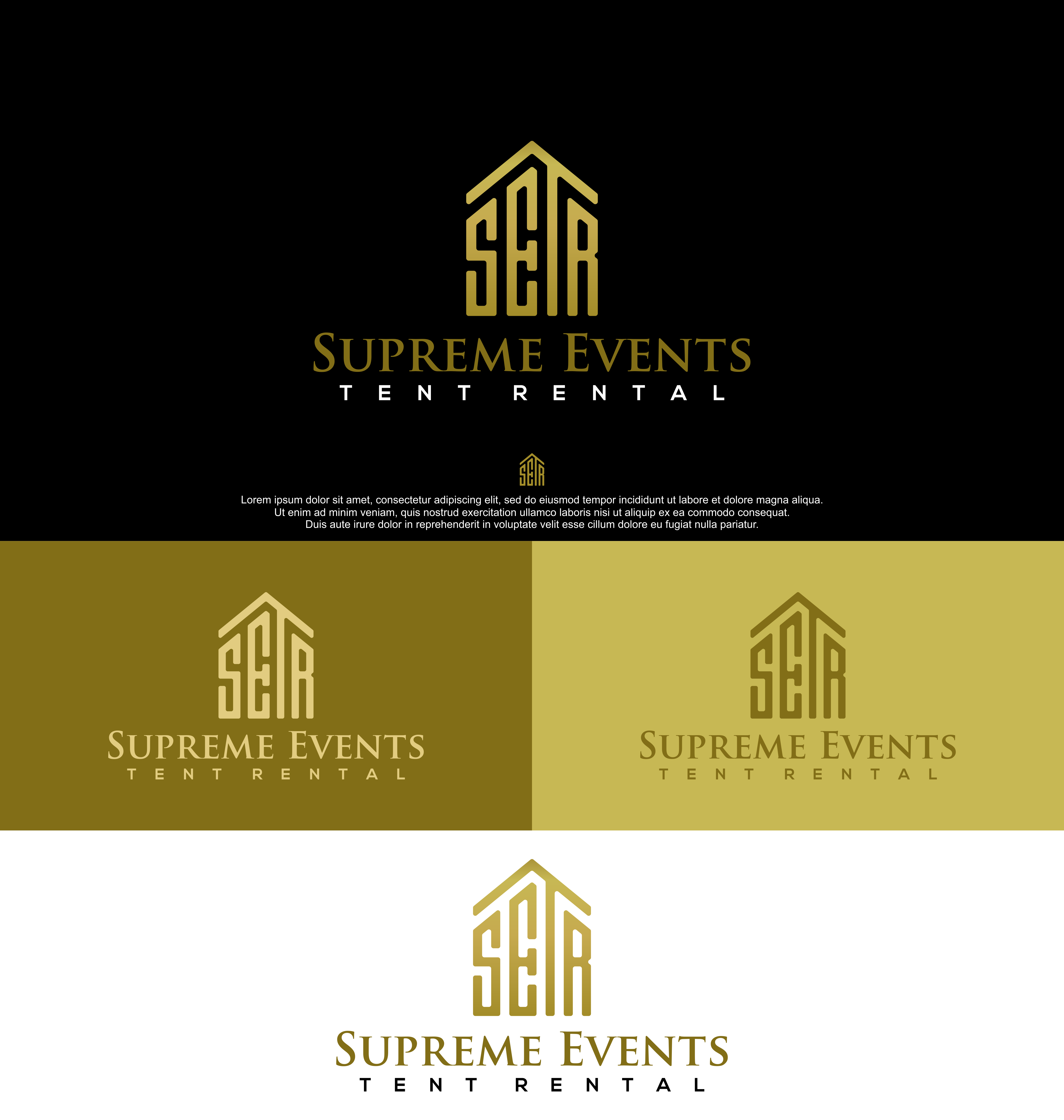 Diseño de Logo por QILLASOFT-Design para Supreme Events Tent Rental Ltd  | Diseño #27659592