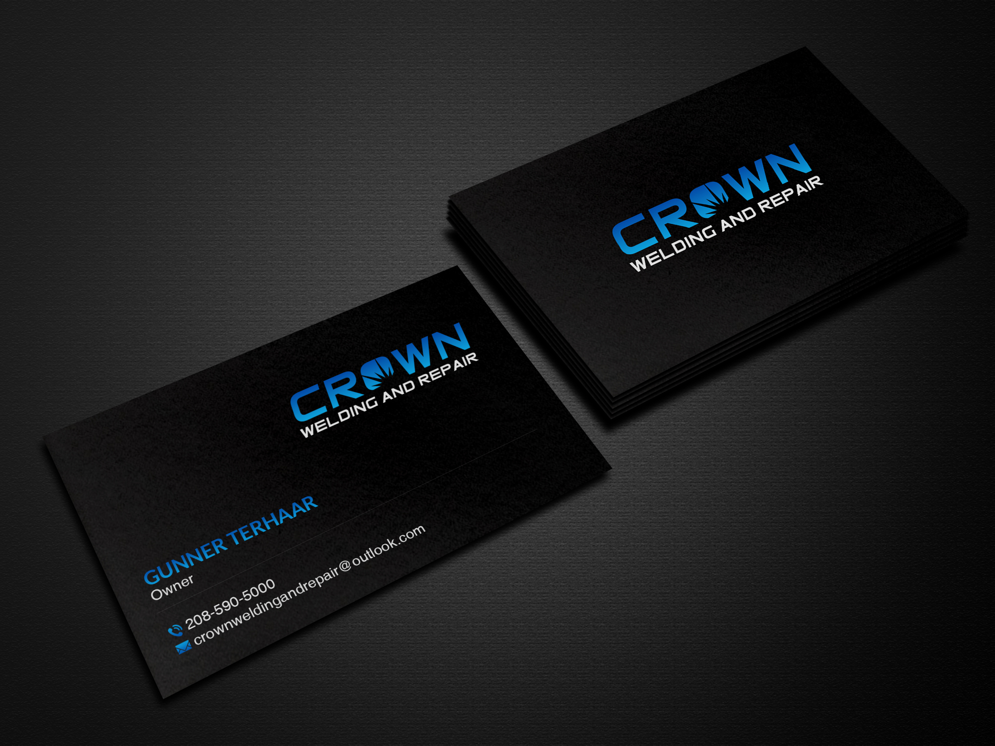 Design de Carte de Visite par Creations Box 2015 pour Crown Welding and Repair | Design #27649461