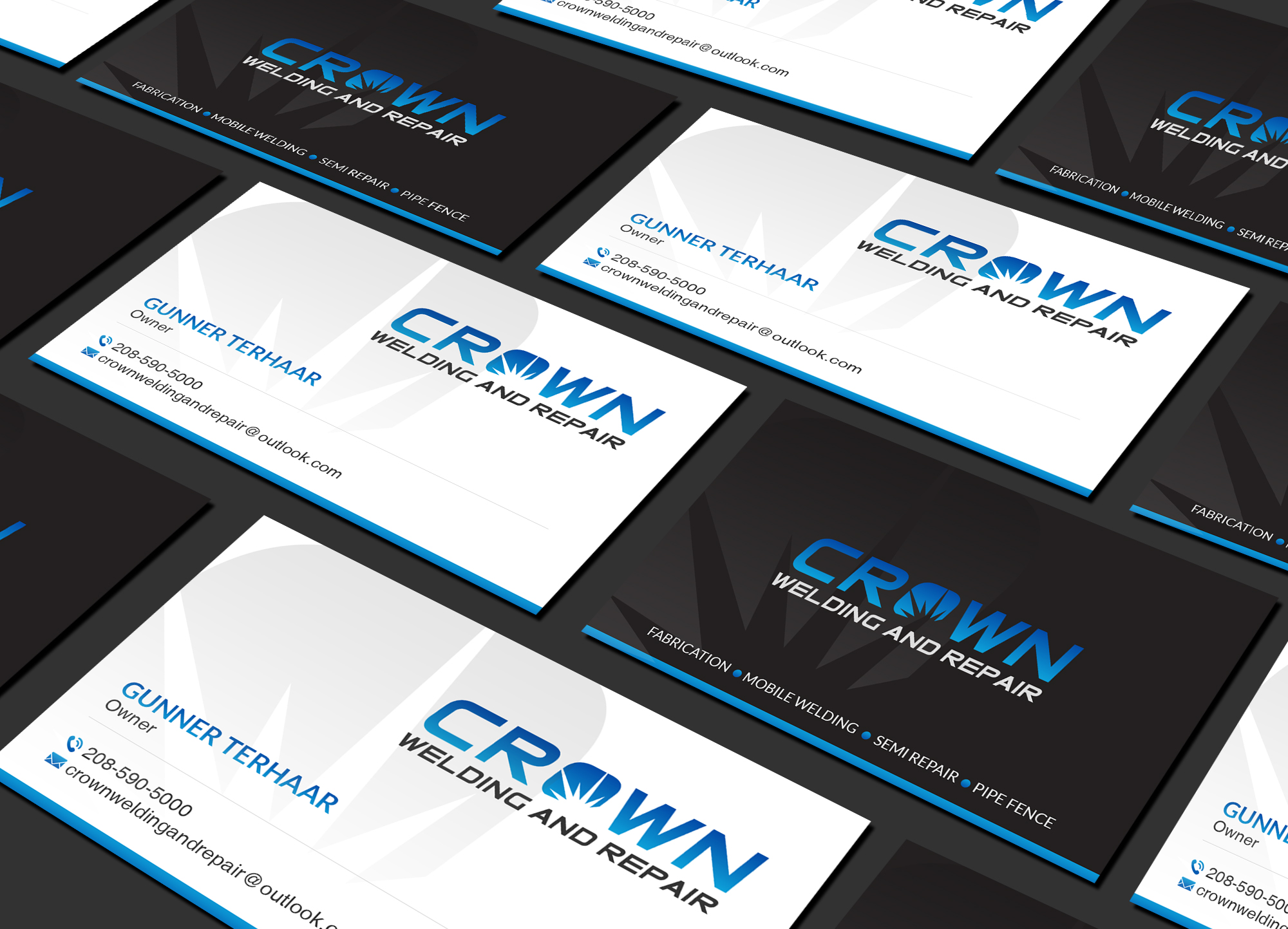 Business Card Design by Creations Box 2015 for Crown Welding and Repair | Design #27650499