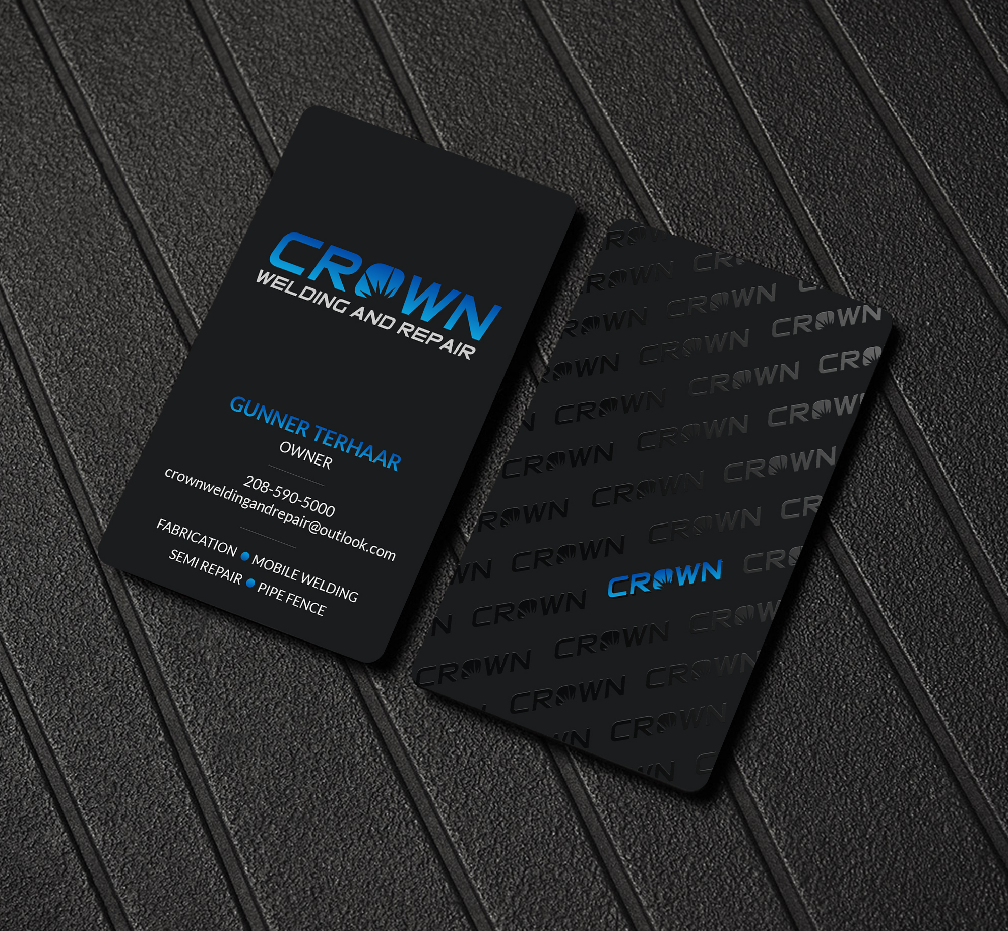 Business Card Design by Creations Box 2015 for Crown Welding and Repair | Design #27650510
