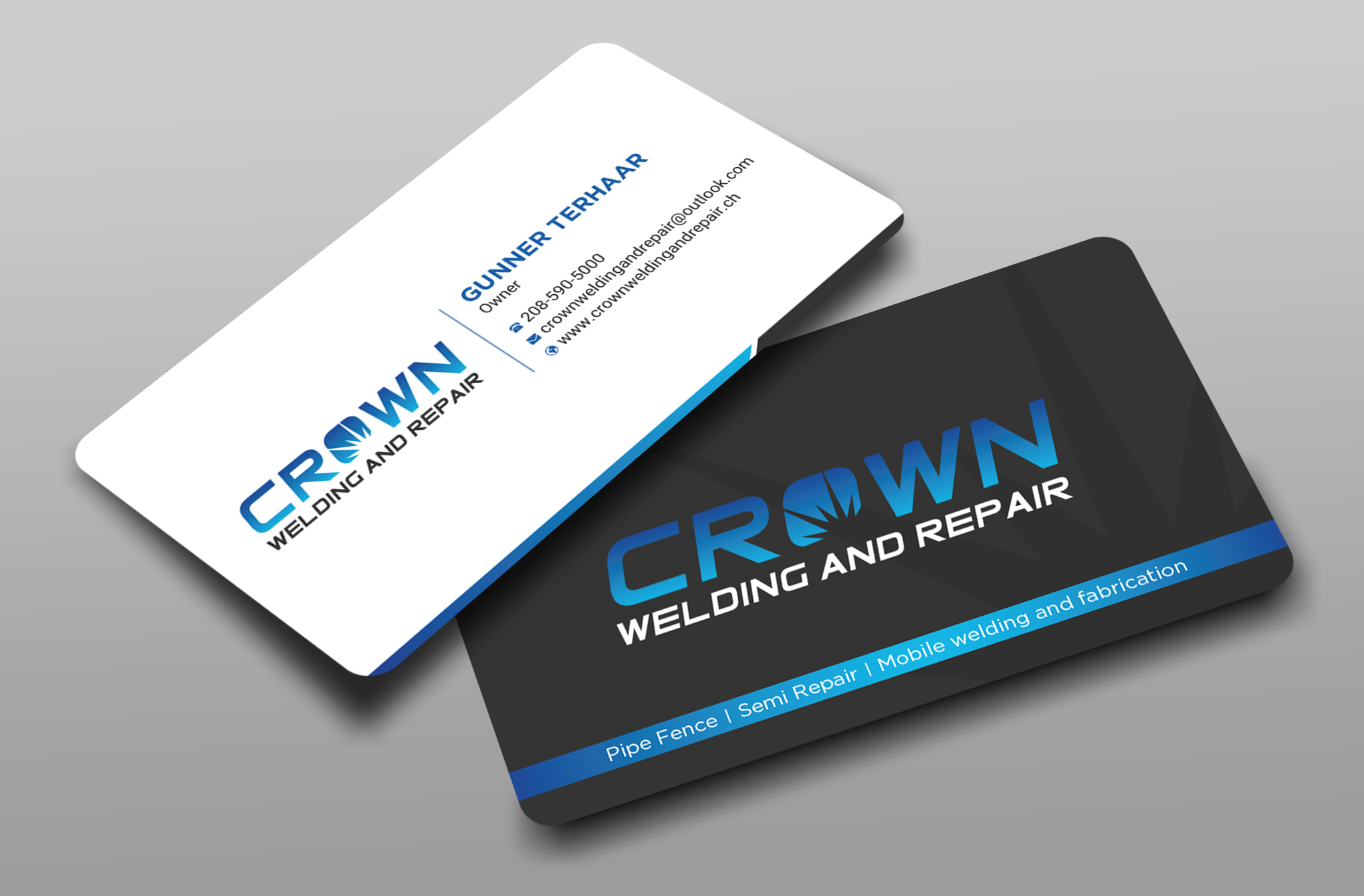 Design de Carte de Visite par Uttom 2 pour Crown Welding and Repair | Design #27650534