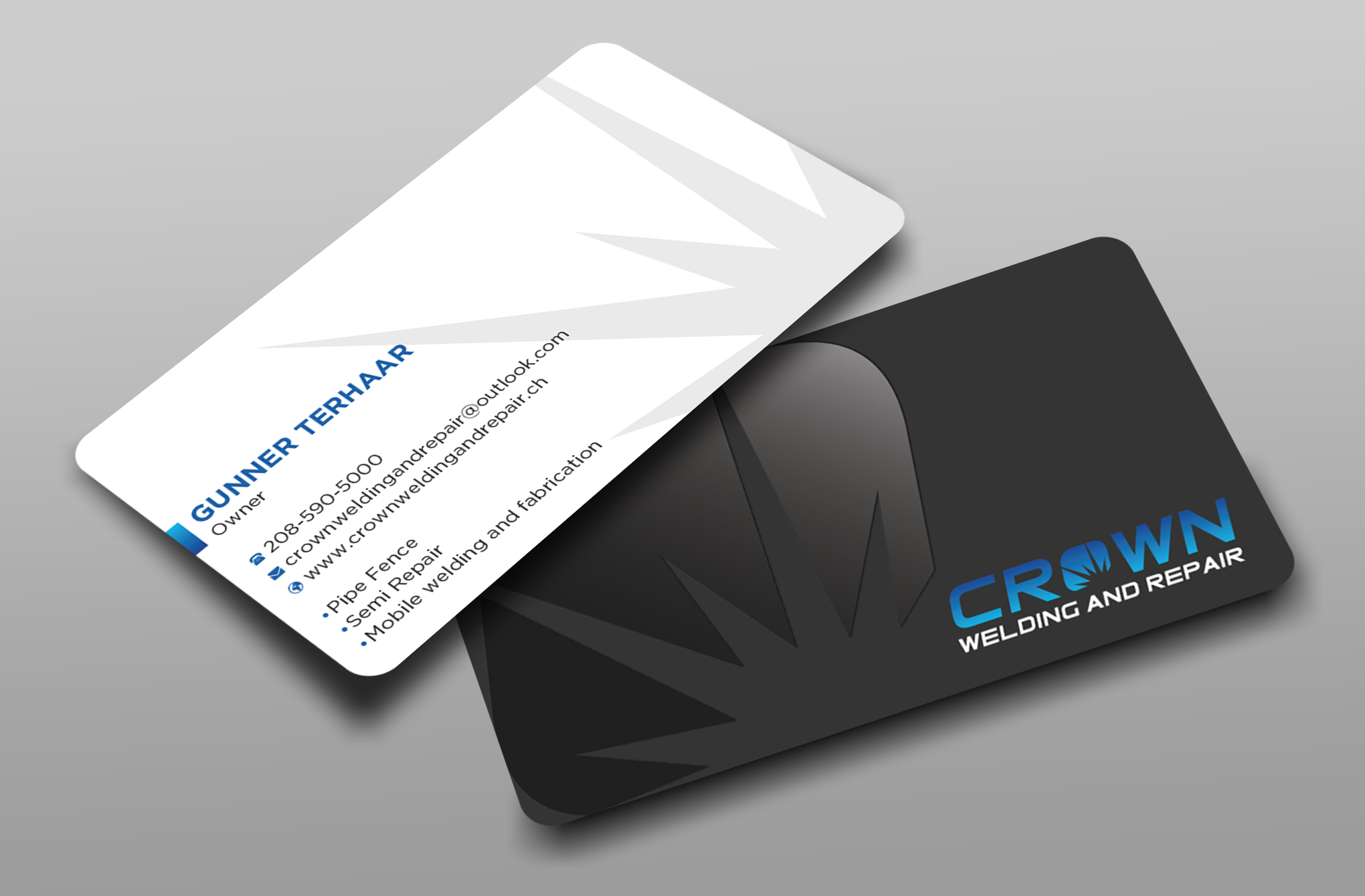 Design de Carte de Visite par Uttom 2 pour Crown Welding and Repair | Design #27650549