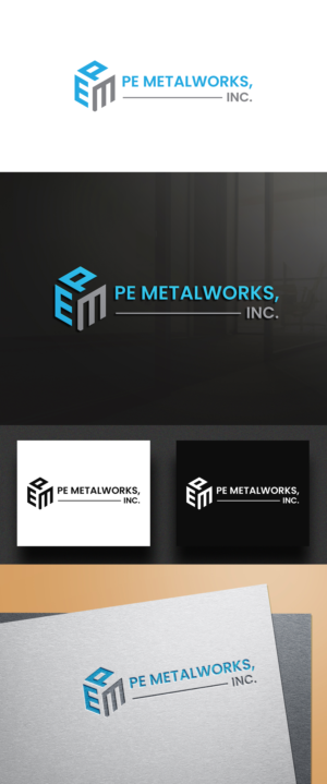 Logo Design by MD Aminul Islam for PE Metalworks, Inc. | Design: #27650958