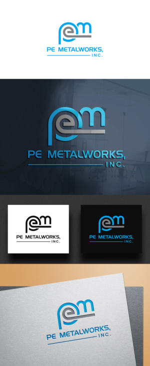 Logo Design by MD Aminul Islam for PE Metalworks, Inc. | Design: #27681441