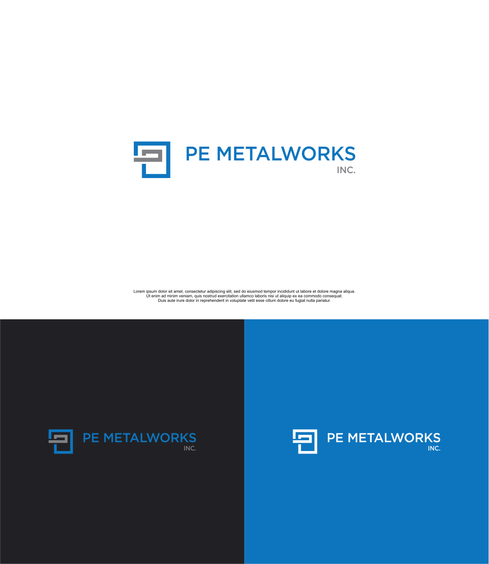 Logo Design by MASH Std for PE Metalworks, Inc. | Design #27652393