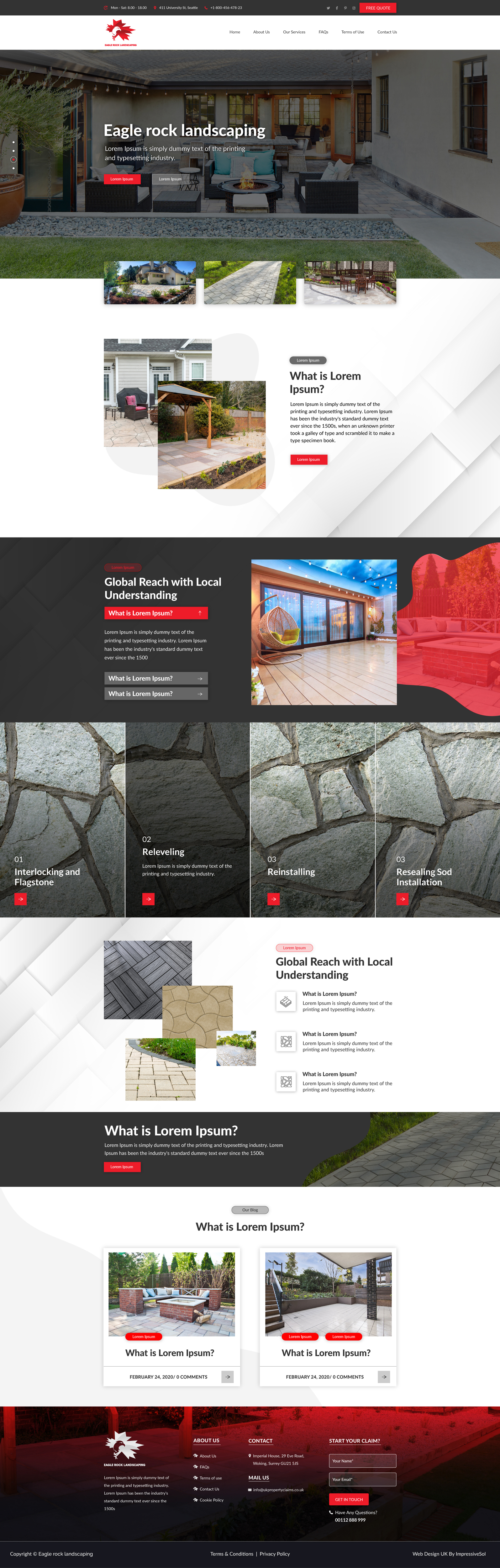 Web Design by Impressive Sol for Eagle Rock Landscaping | Design #27672698