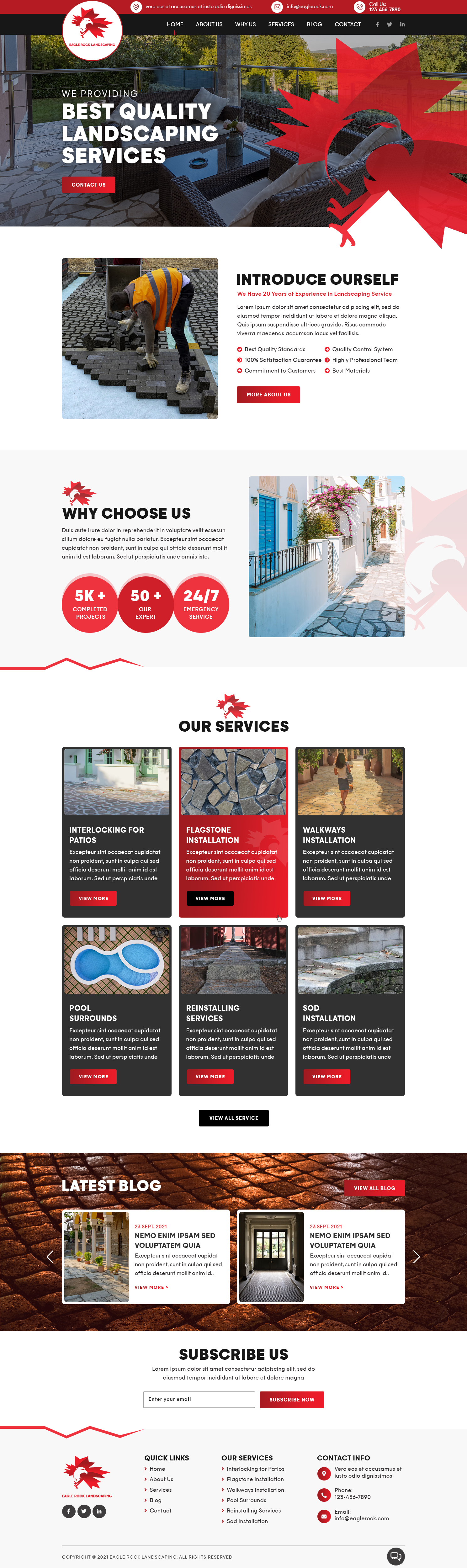Diseño Web por sai.designer87 para Eagle Rock Landscaping | Diseño #27663055