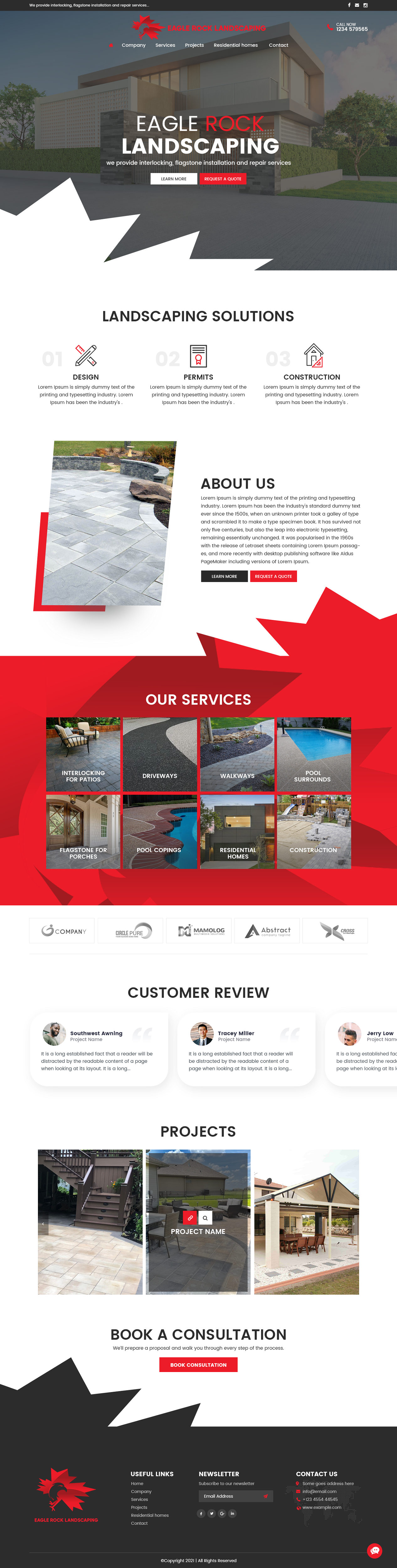 Web Design by NZ Creatives for Eagle Rock Landscaping | Design #27668497