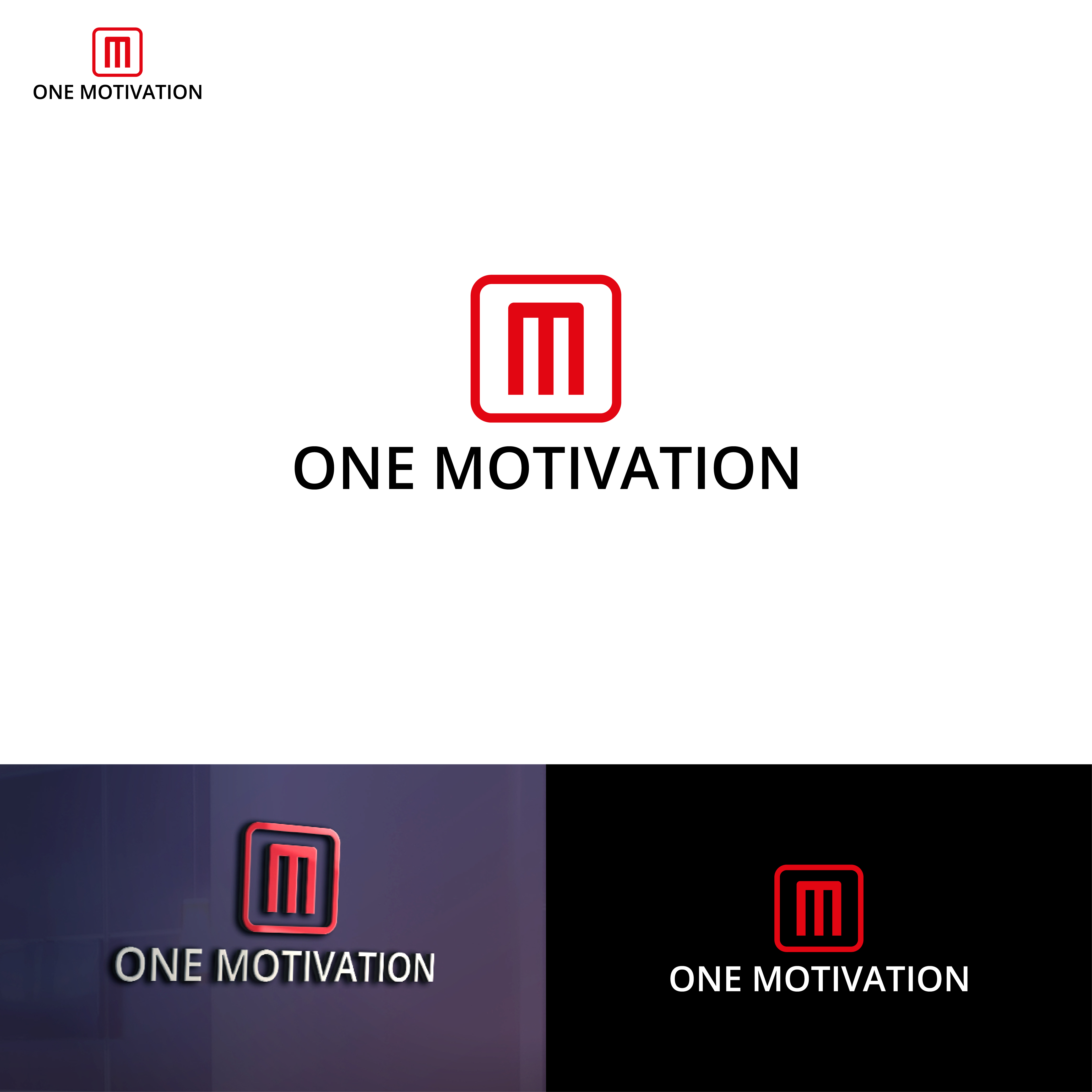 Logo Design by CrewType for One Motivation  | Design #27662203