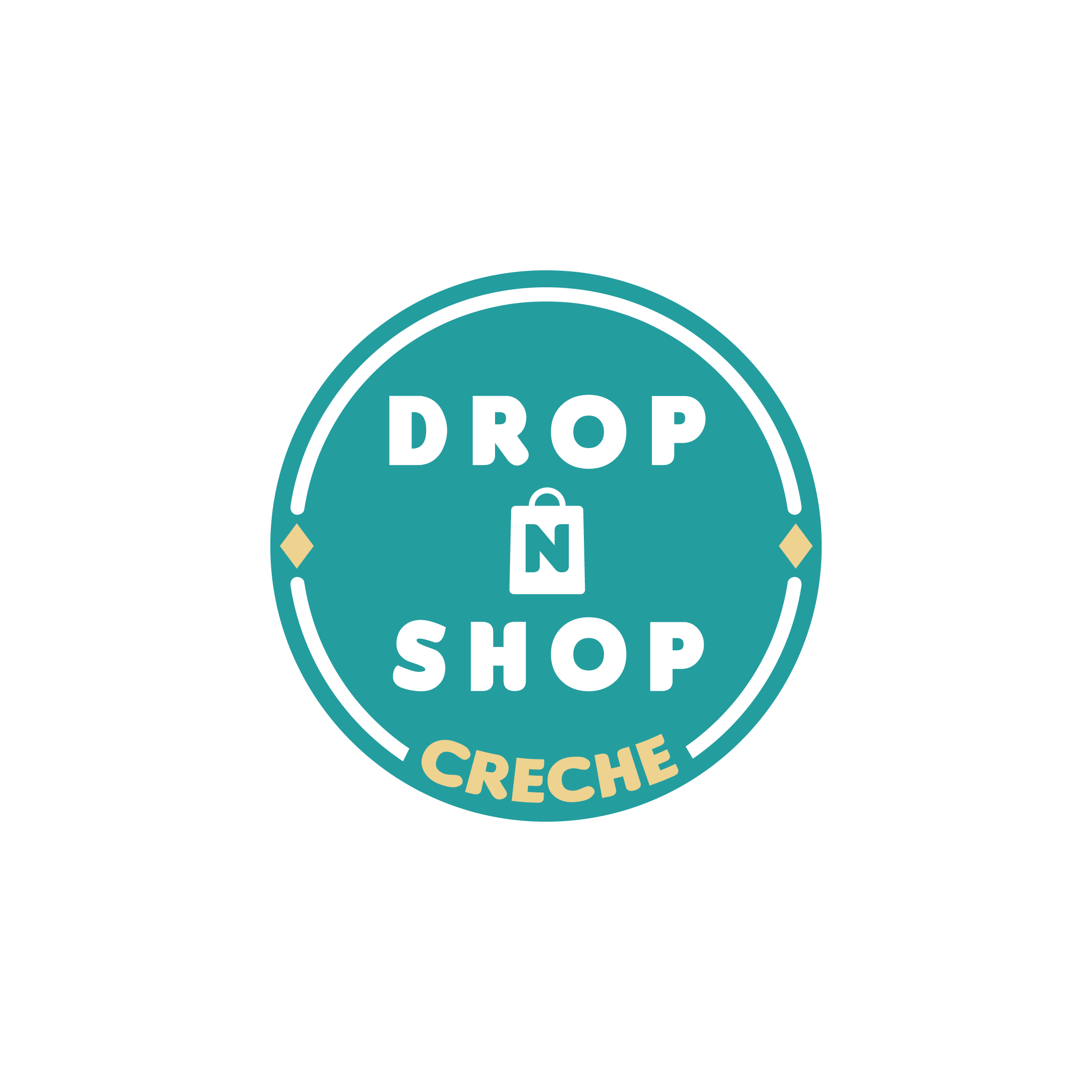 Logo-Design von Brewyart Creative für Drop N Shop Creche | Design #27684105