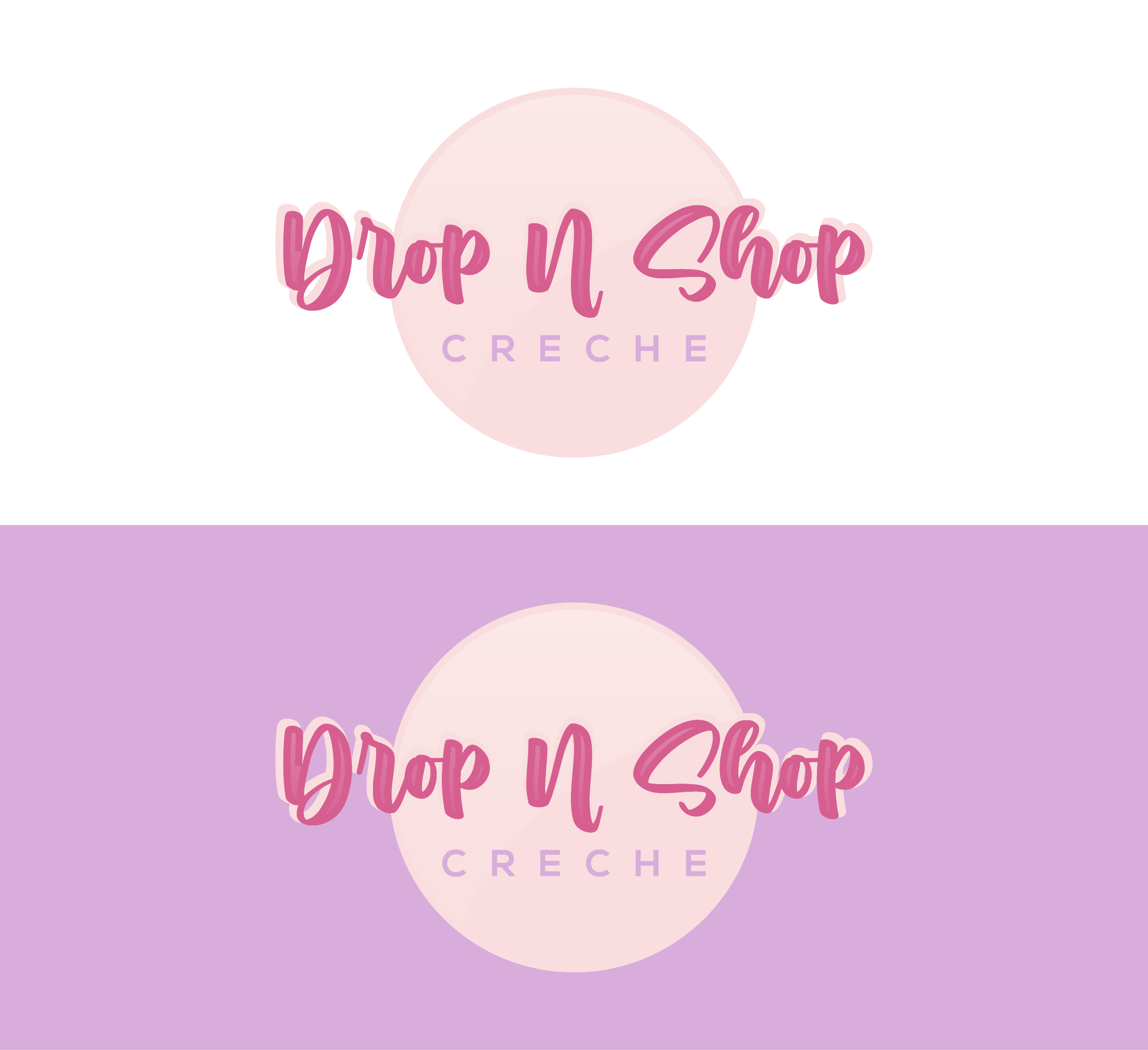 Logo Design by Yummy Art for Drop N Shop Creche | Design #27665409