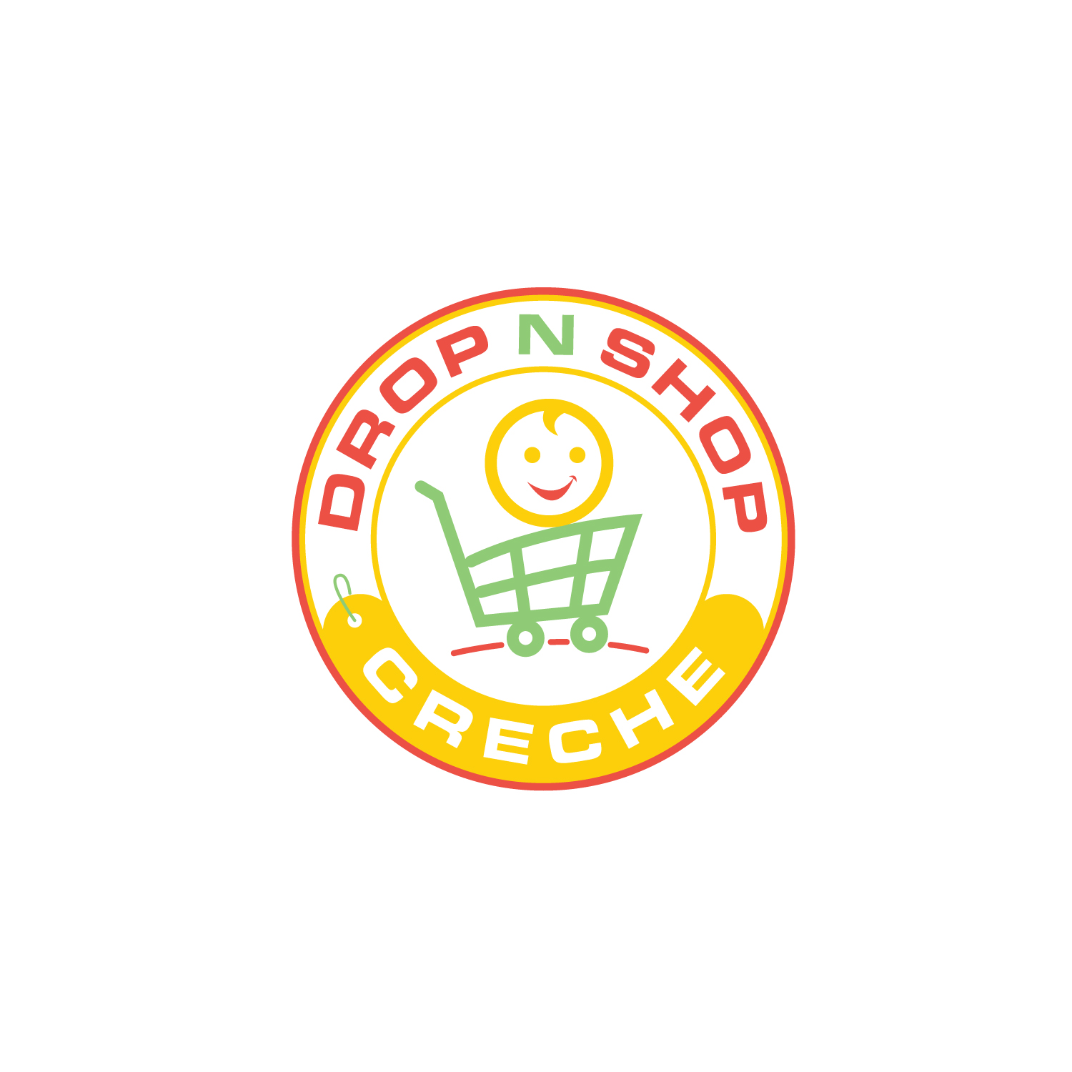 Logo Design by geni for Drop N Shop Creche | Design #27660675