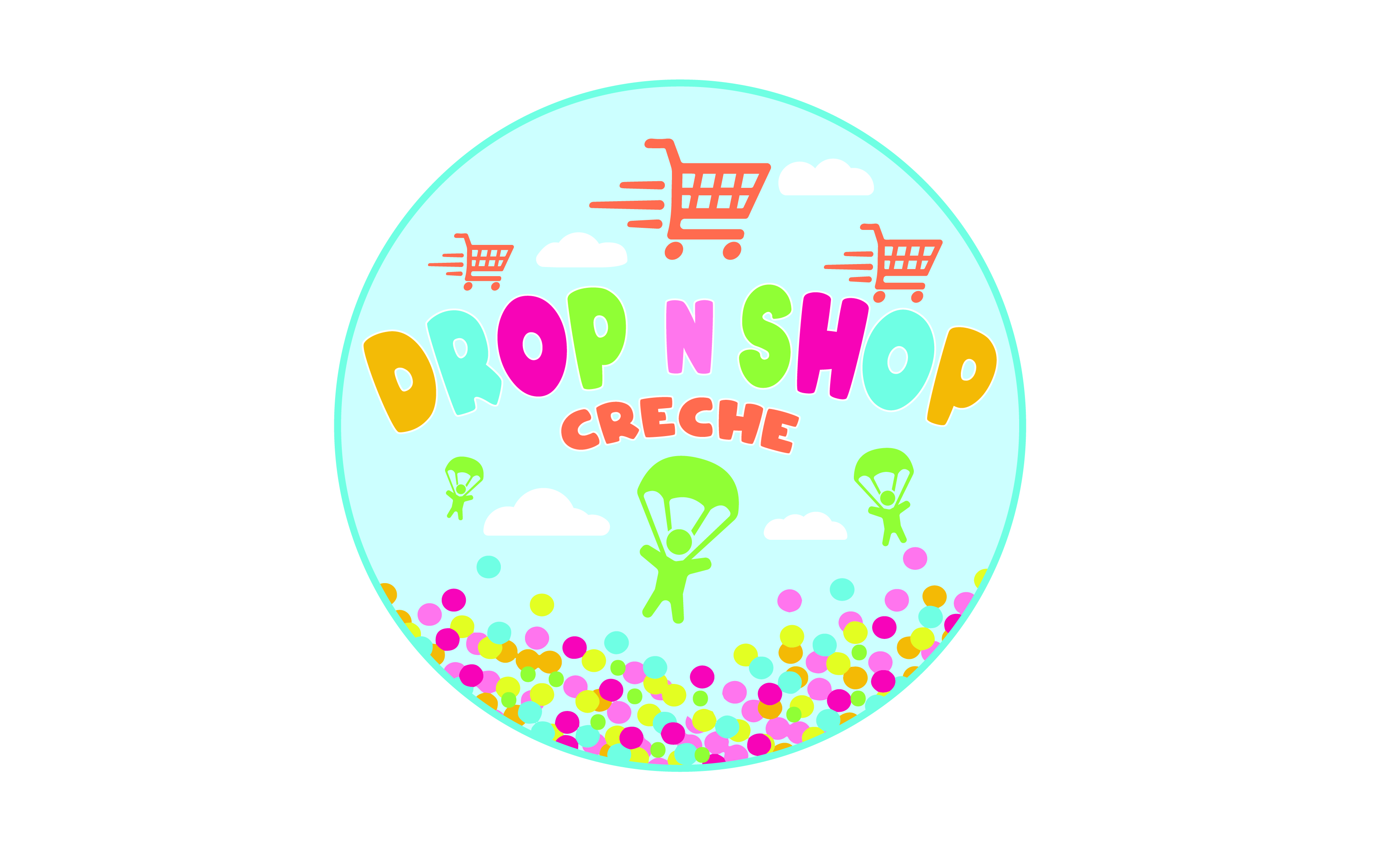 Logo Design by SeeYouOnline for Drop N Shop Creche | Design #27664948