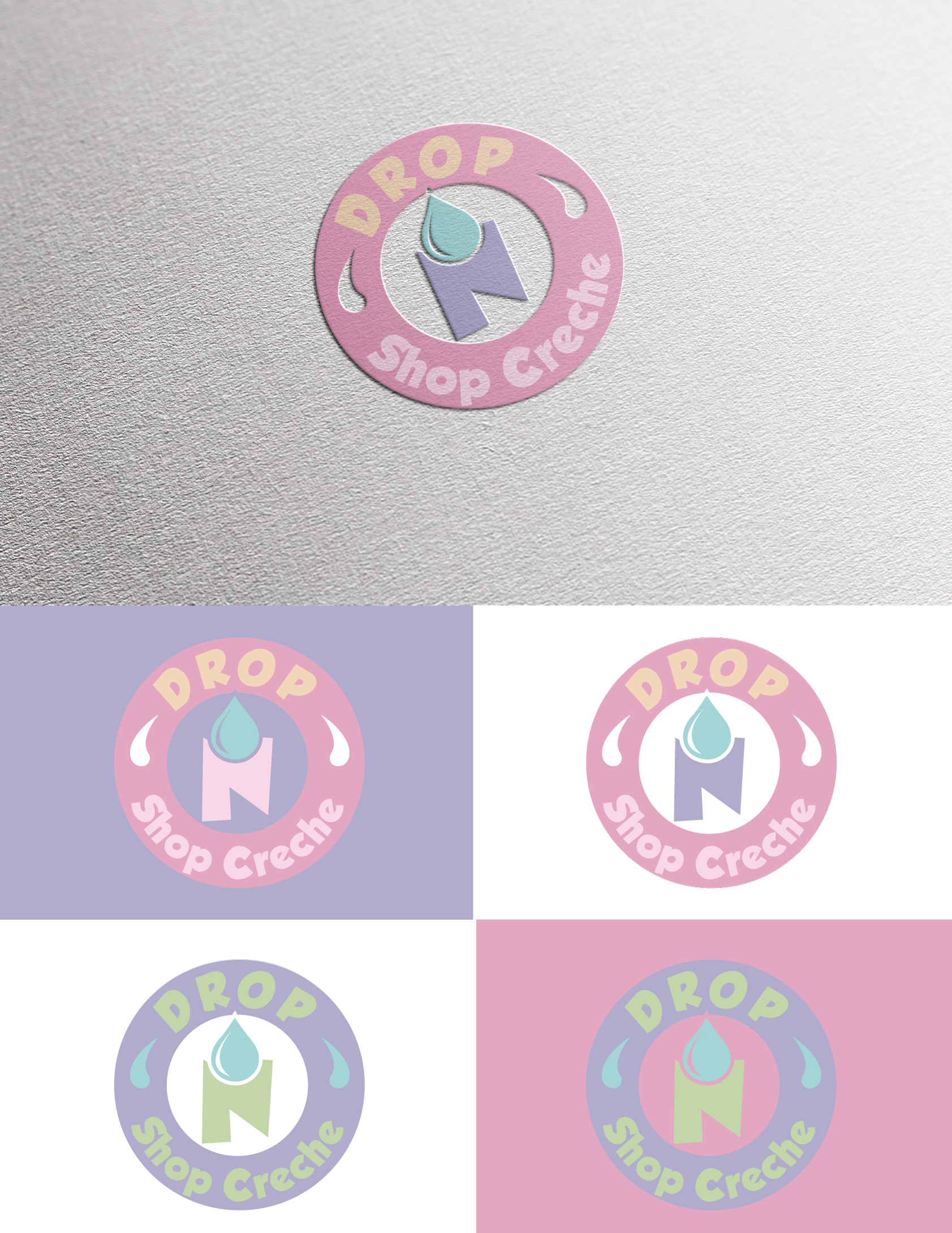 Logo Design by u2square for Drop N Shop Creche | Design #27664149