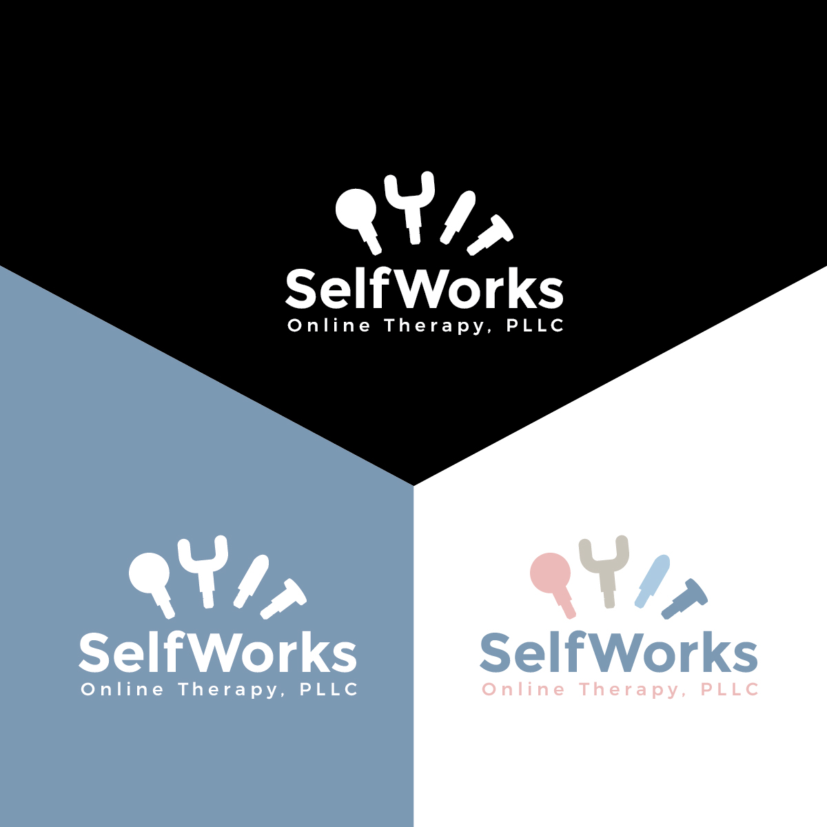 Logo-Design von Deziners Zone für SelfWorks Online Therapy, PLLC | Design #27663086
