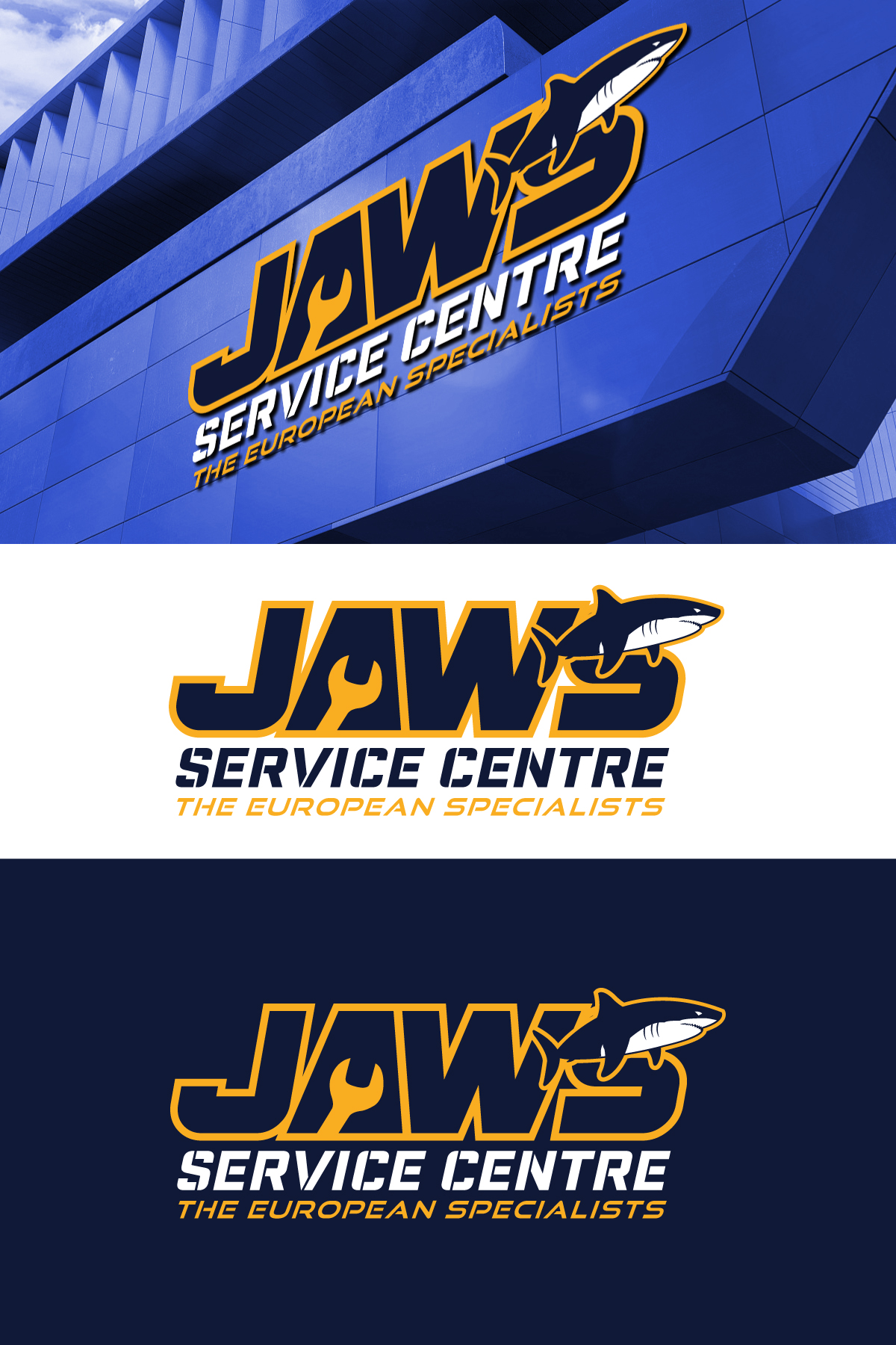 Modern, Upmarket, Automotive Logo Design for Jaws Service Centre The