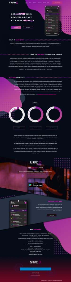 Web Design by amar achouri for AltNotify | Design: #27666947