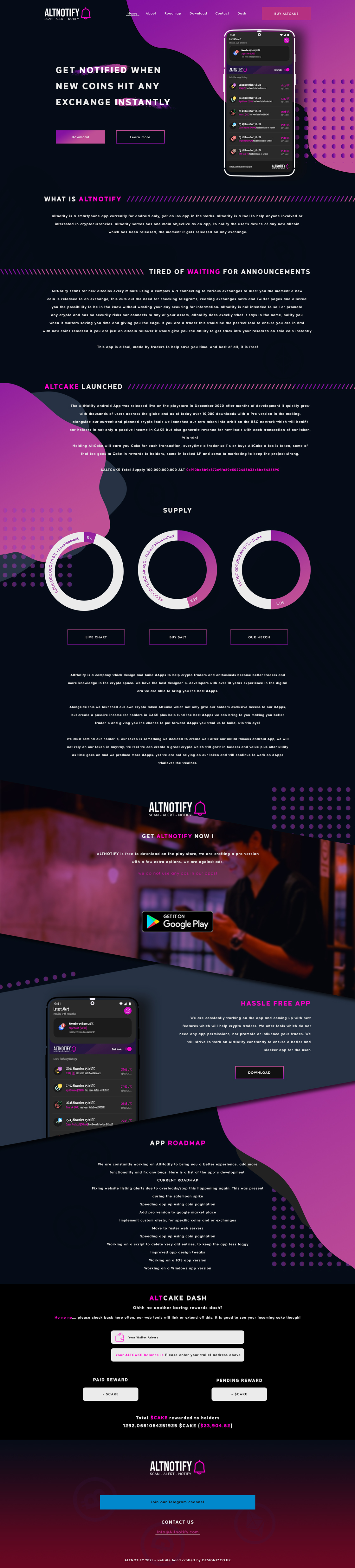 Web Design by amar achouri for AltNotify | Design #27669678
