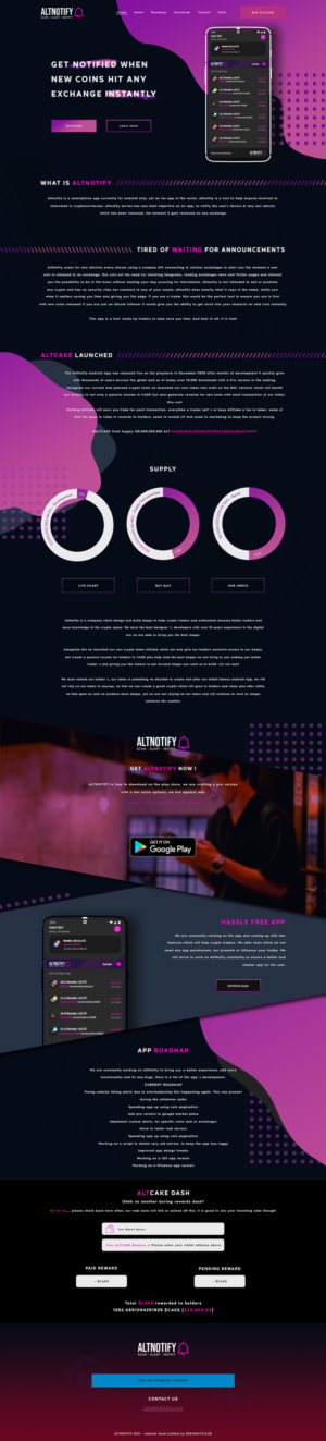 Web Design by amar achouri for AltNotify | Design: #27669678