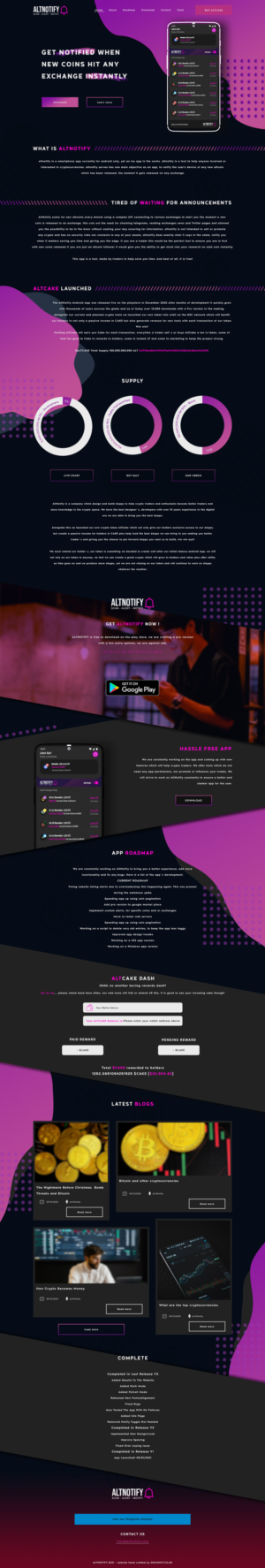 Web Design by amar achouri for AltNotify | Design: #27684601