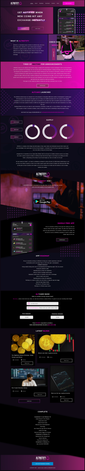 Web Design by amar achouri for AltNotify | Design: #27684605