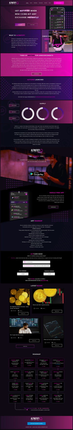 Web Design by amar achouri for AltNotify | Design: #27687307