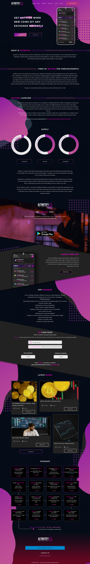 Web Design by amar achouri for AltNotify | Design #27688903