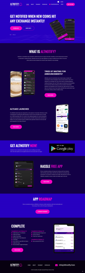 Web Design by pb for AltNotify | Design: #27670036