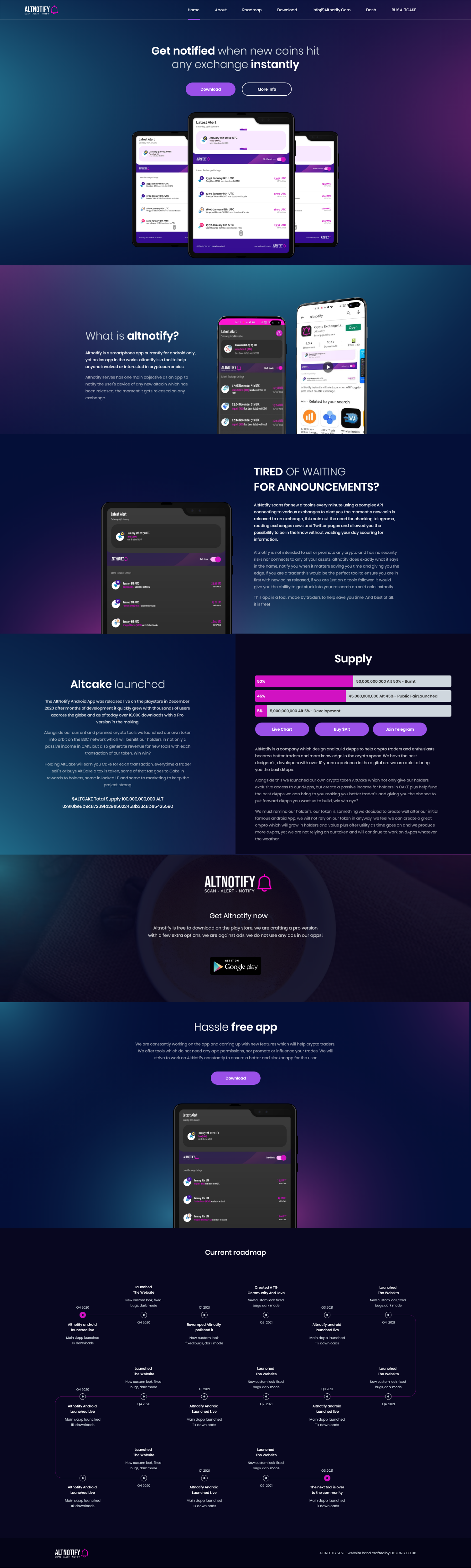 Web Design by Double d for AltNotify | Design #27672635