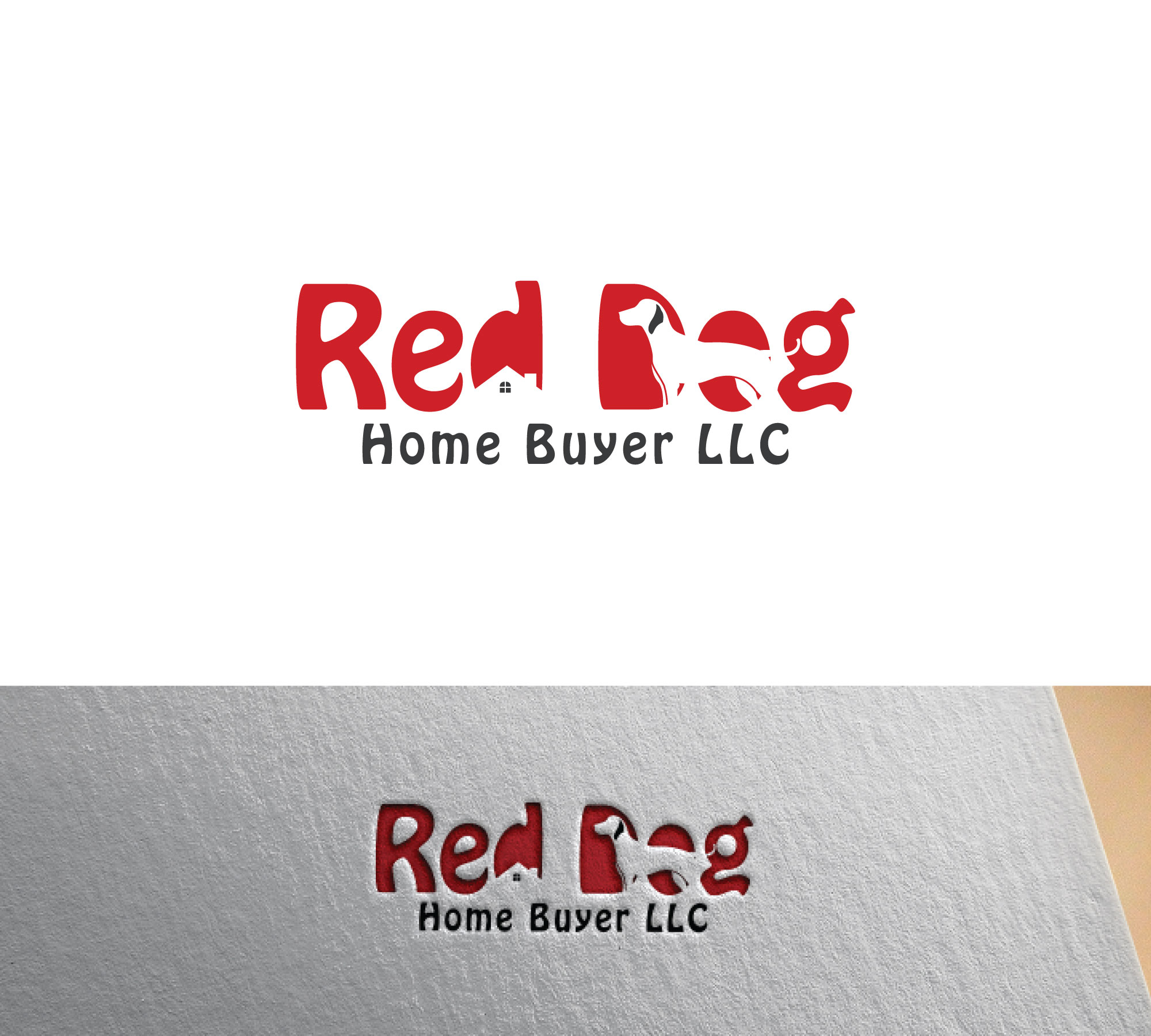 Logo Design by hjyoo for Red Dog Home Buyer LLC | Design #27660703