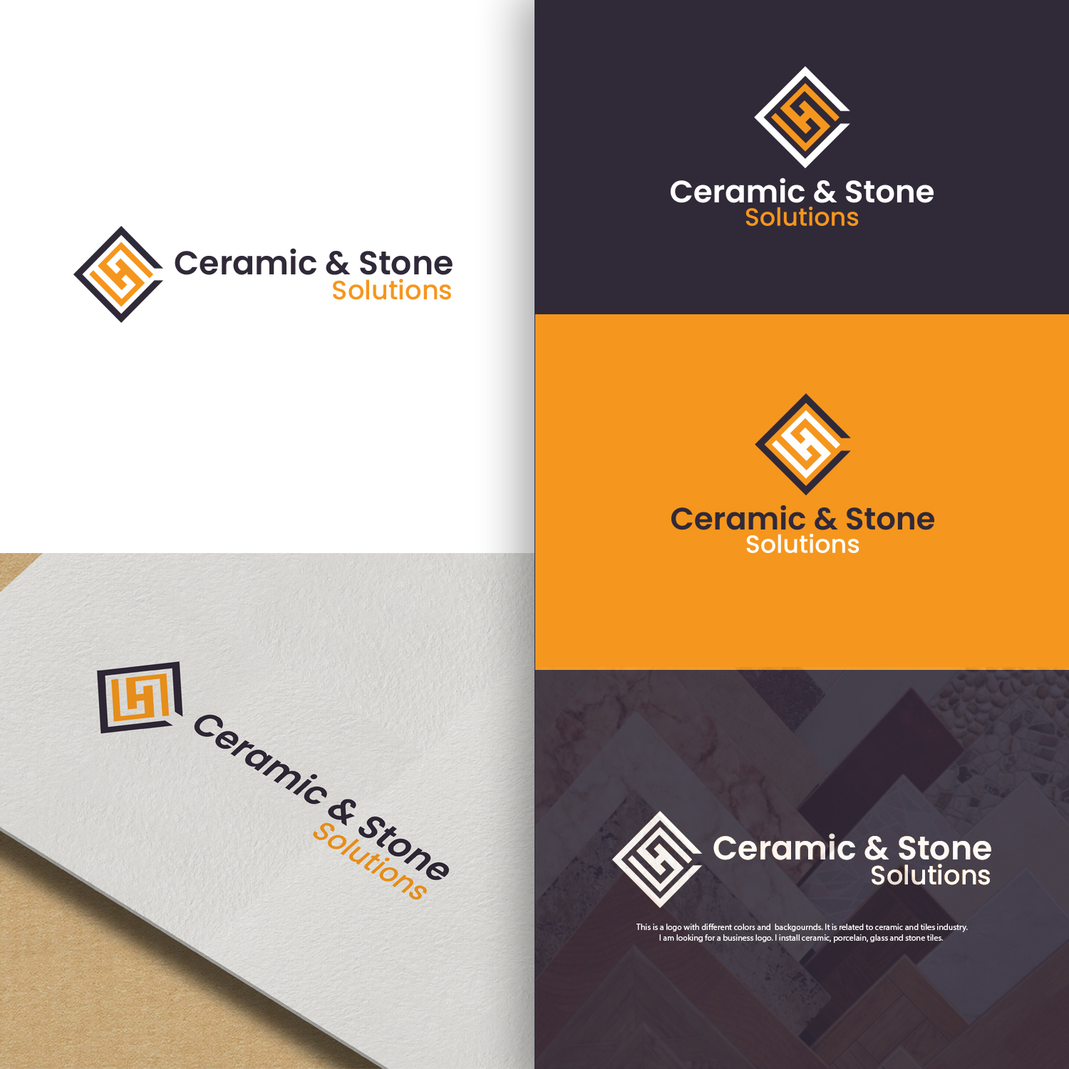 Logo Design by nzdesigners for Ceramic & Stone Solutions | Design #27674432