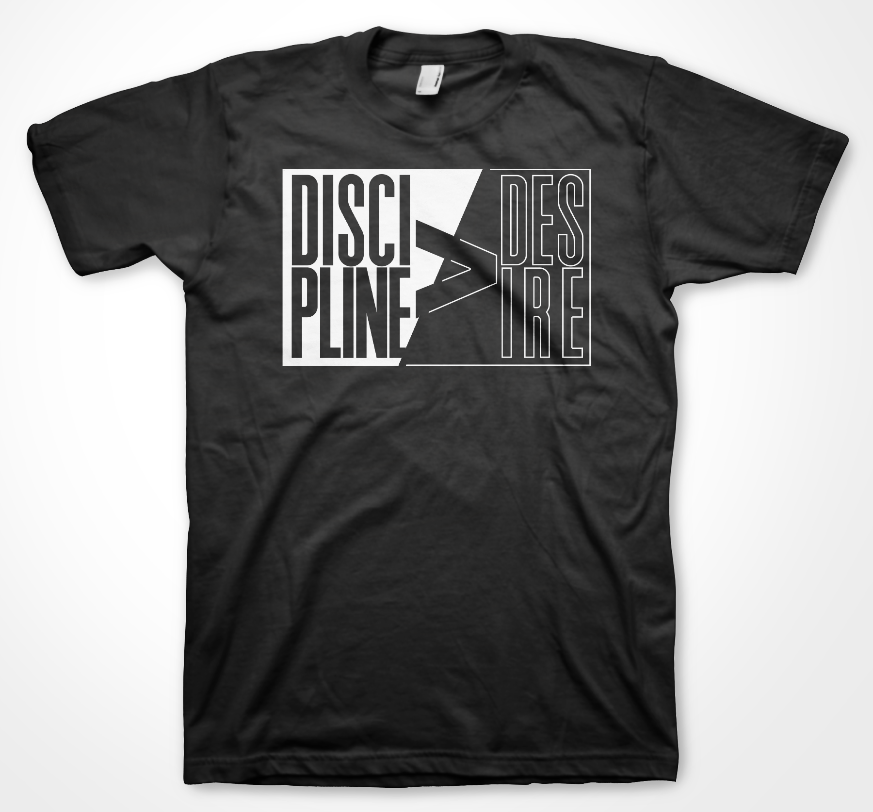 T-Shirt-Design von badpixelarts für Discipline > Desire | Design #27666976