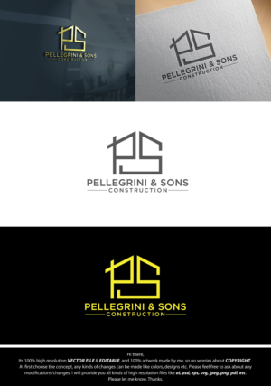 Diseño de Logo por FireflyArt para Pellegrini Construction Co. | Diseño: #27673514