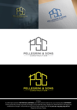 Diseño de Logo por FireflyArt para Pellegrini Construction Co. | Diseño: #27673515