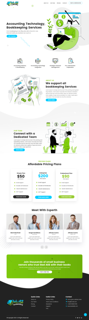 Bookkeeping website design | Web-Design von nzdesigners
