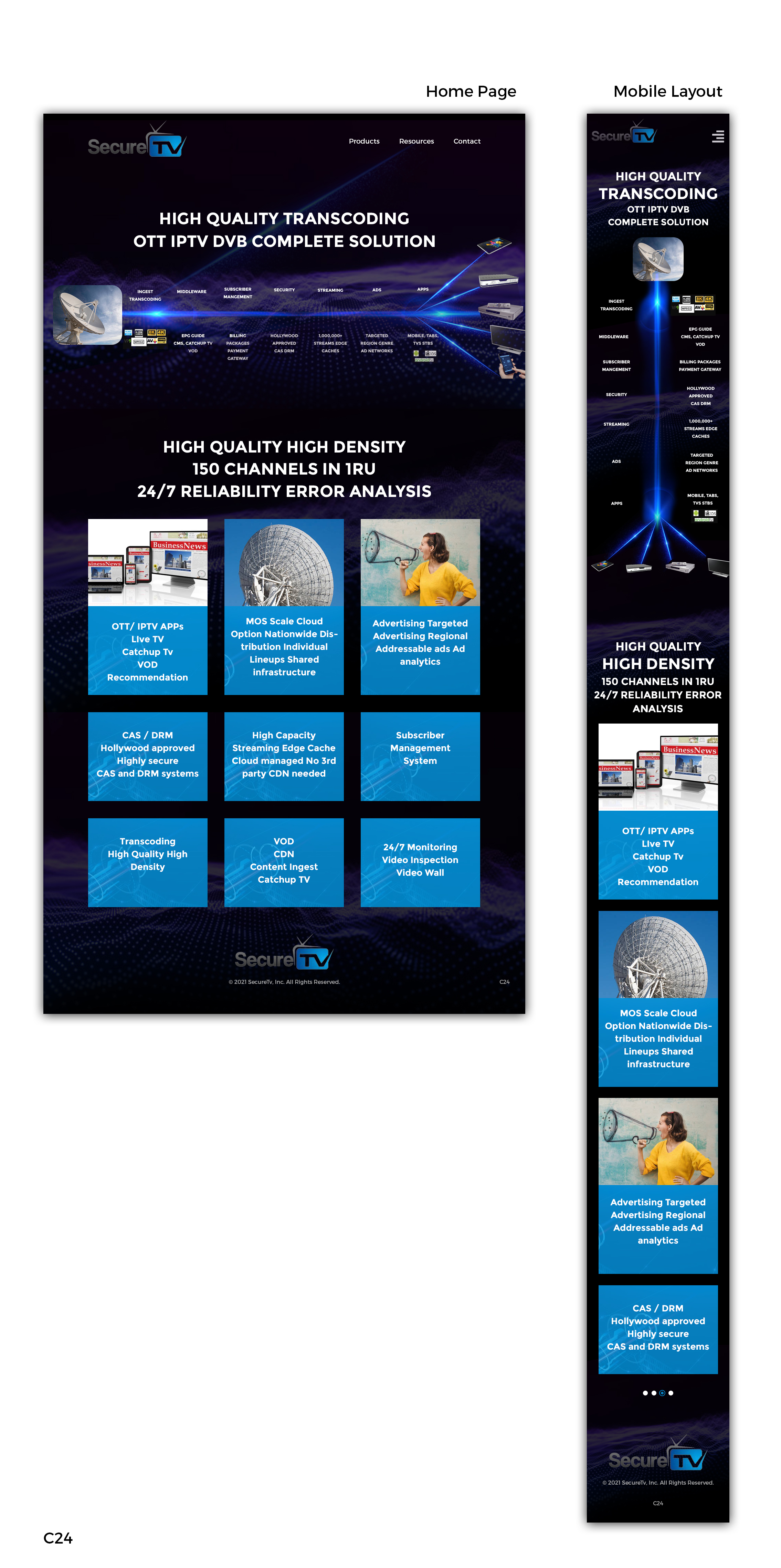 Web Design by pb for Secure TV | Design #27681112