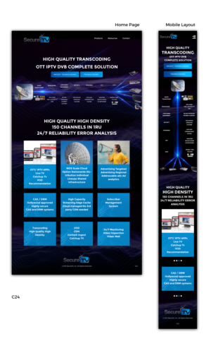 Web Design by pb for Secure TV | Design: #27691149